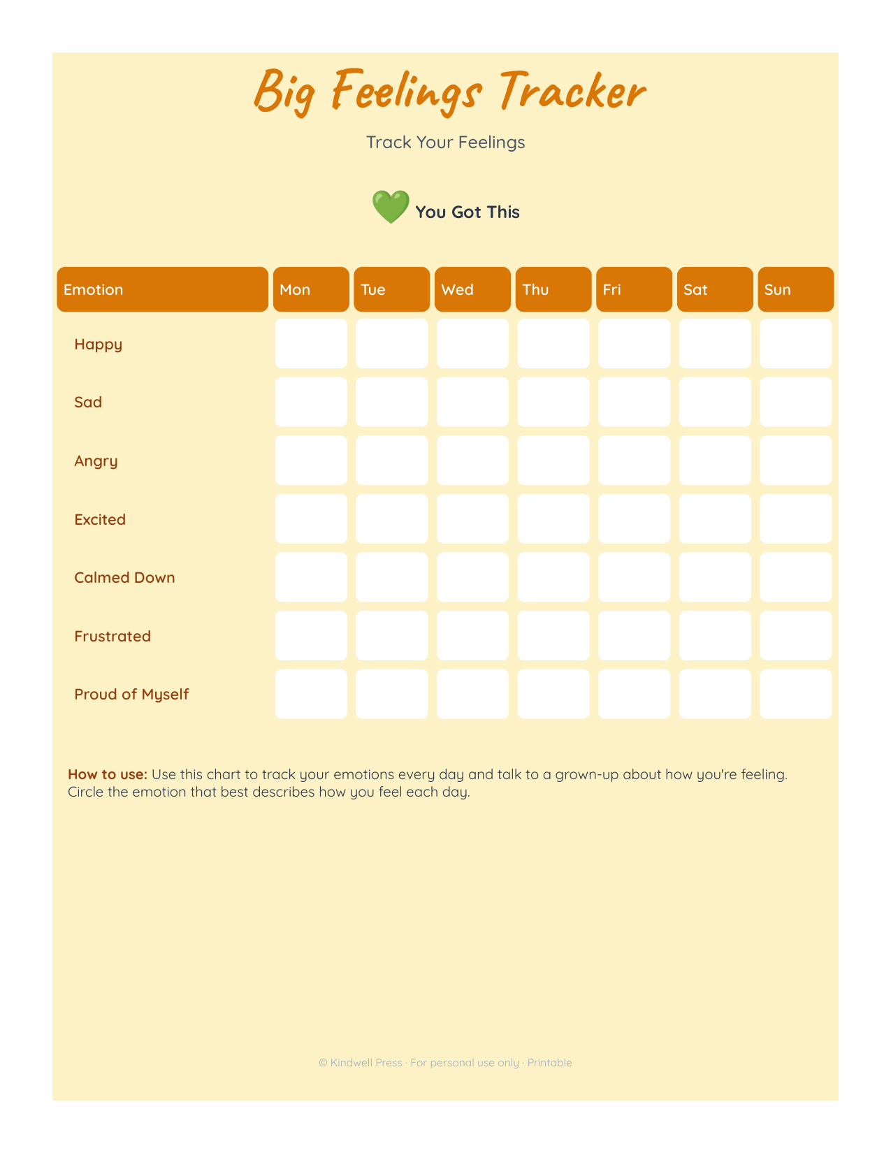 Big Feelings Tracker