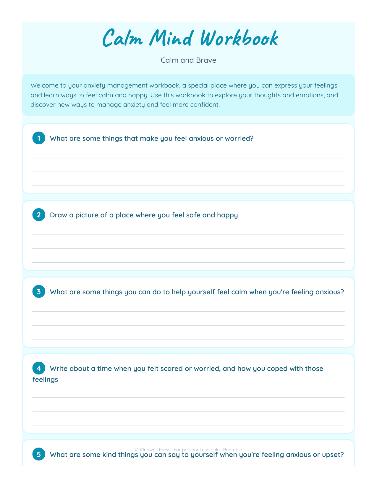 Calm Mind Workbook